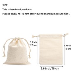 Muslin Sachet Bags, 20 Pack, Wedding Party Favors, Beige