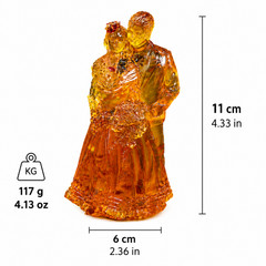 Made in USA Baltic Amber Wedding Couple Figurine Home Decor Handmade Gift