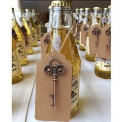 1-100 Vintage Key Bottle Opener Keychain Wedding Favors