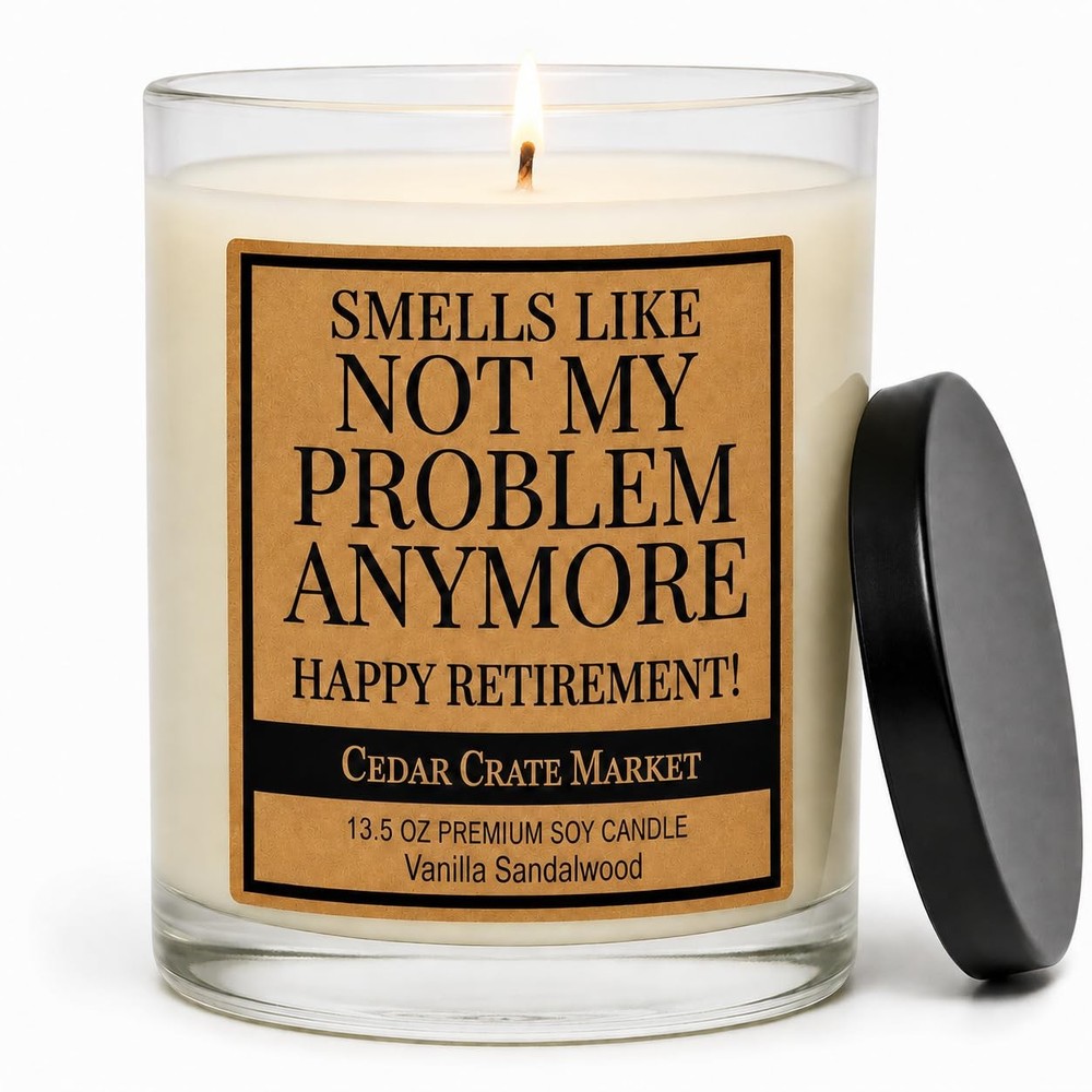 Retirement Gift for Woman, Men 2026 – Funny Vanilla 13.5 OZ, Not My Problem