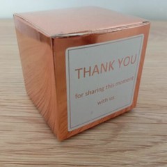 24x Rose Gold Pink Personalized Gift Label Wedding Birthday Favor Box Stickers