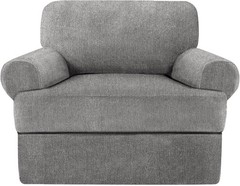 Jcones 2 Pieces T Cushion Chair Covers with Arms Super Stretch Chair Slipcove…