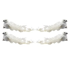 4Pcs Lover Peace Doves Artificial Foam Doves Peace Doves For Wedding Decoration