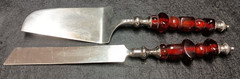 Cypress Home 2 Piece Dessert Server Set Knife & Server India Acrylic Handles