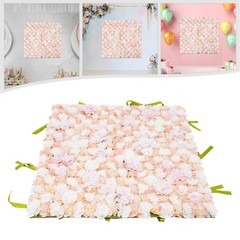 1m x 1m Silk Rose Flower Wall Panel – Eco-Friendly Artificial Floral Decor