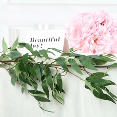 60-Inch long Green Artificial Willow Leaves Vine Garland Wedding Decorations