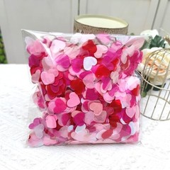 1 Inch White Pinks Red Tissue Paper Heart Confetti Wedding Reception