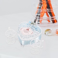 6Pcs Multi Color Iron Candy Boxes Wedding Favor Carriage Tabletop Centerpiece