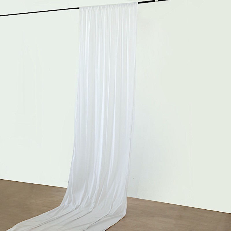 5 ft x 30 ft WHITE Polyester Ceiling Drapes Backdrop CURTAIN PANEL Party Events