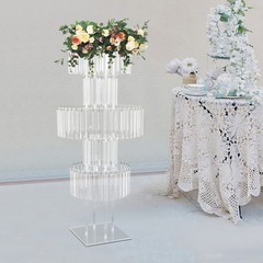 Flower Stand for Wedding, Crystal Flower Stand 5-Tier