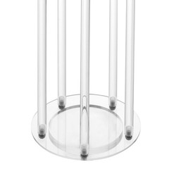 5-Arm Candle Holder Acrylic Clear Freestanding Candle Holder with Candle Cover