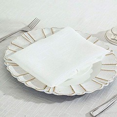 BalsaCircle 5 White 20-Inch Premium Polyester 20″ x (Set of 5),