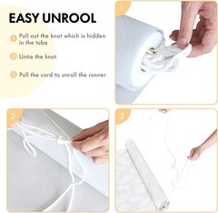 Aisle Runner for Wedding, Rose, 3×100 Feet, 50g | Thickened, White Walkway, I…