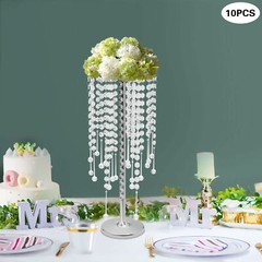 10Pcs 55cm Tall Crystal Flower Stand Centerpieces Vase Wedding Party Decor