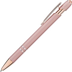 LINFANC 12 Pack Rose Gold Ballpoint Pen with Stylus Tip, 1.0 mm Black Ink Smo…