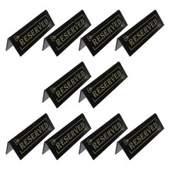 10 Pcs Acrylic Reserved Table Cards Tent Sign Birthday Hosts Wedding