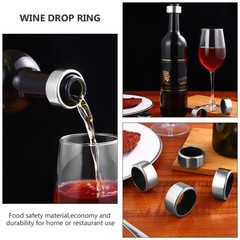 12pcs Stainless Steel Wine Bottle Collars: Classy 4x4x2cm, Assorted Color