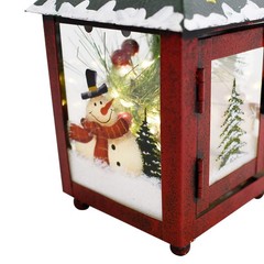 E-View Metal Christmas Lanterns with LED Lights – Decorative Snowman