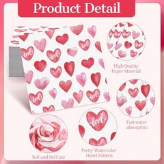 Valentines Day Plates and Napkins Sets, Square Valentine Plates 9″ Heart