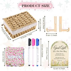 Guest Book Alternative- DIY Quilt 66 pcs Baby Shower, Wedding, Any Occasion NEW