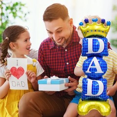 Happy Fathers Day Standing Balloons for Party Decorations, 1Pcs Large Dad