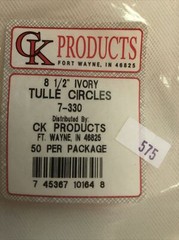 Tulle Circles 8 1/2 inch White Wedding Shower Party 150 Pieces NEW