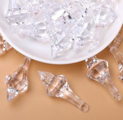 100Pcs/lot 18*46mm Hanging Pendant Diamond Drop Chandelier Acrylic Crystal Bead