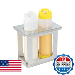 Restaurantware Stainless Steel Squeeze Bottle Holder – 1 Case – 7.01 x 4.49 x 6.