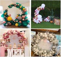 9ft Large Size Metal Circle Balloon Arch Stand Decoration, Indoor Outdoor Arch F