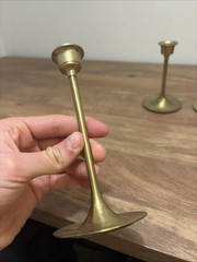 Vintage brass candle holder set of 3 home decor holiday Taiwan classic