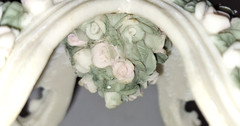 VTG LILLIAN ROSE GARDEN WEDDING PINK ROSES GAZEBO 6″ FIGURINE CAKE TOPPER