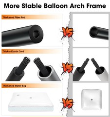 Chamvis Balloon Arch Kit, 9FT Height & 10FT Width 228 inches, Black