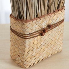 Large Natural Dried Grass Basket Topiary | 2 Pieces