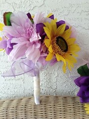 Wedding flowers bridal bouquets decoration sunflowers lavender purple or u pick