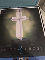 True White Unity Cross Wedding Cross Centerpiece Christian Newly Weds.