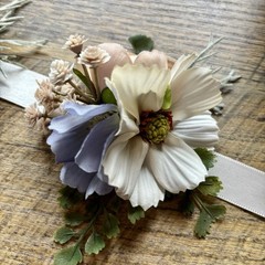 Lot Of 2 Corsages Wedding Accessories Dusty Blue/Dusty Pink/Ivory New
