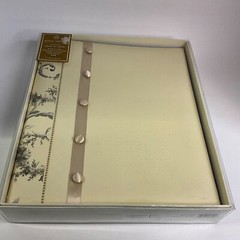 NEW C.R. GIBSON FINE GIFTS ANNA GRIFFIN MEMORY BOOK IVORY FLORAL W0-3858 LINEN