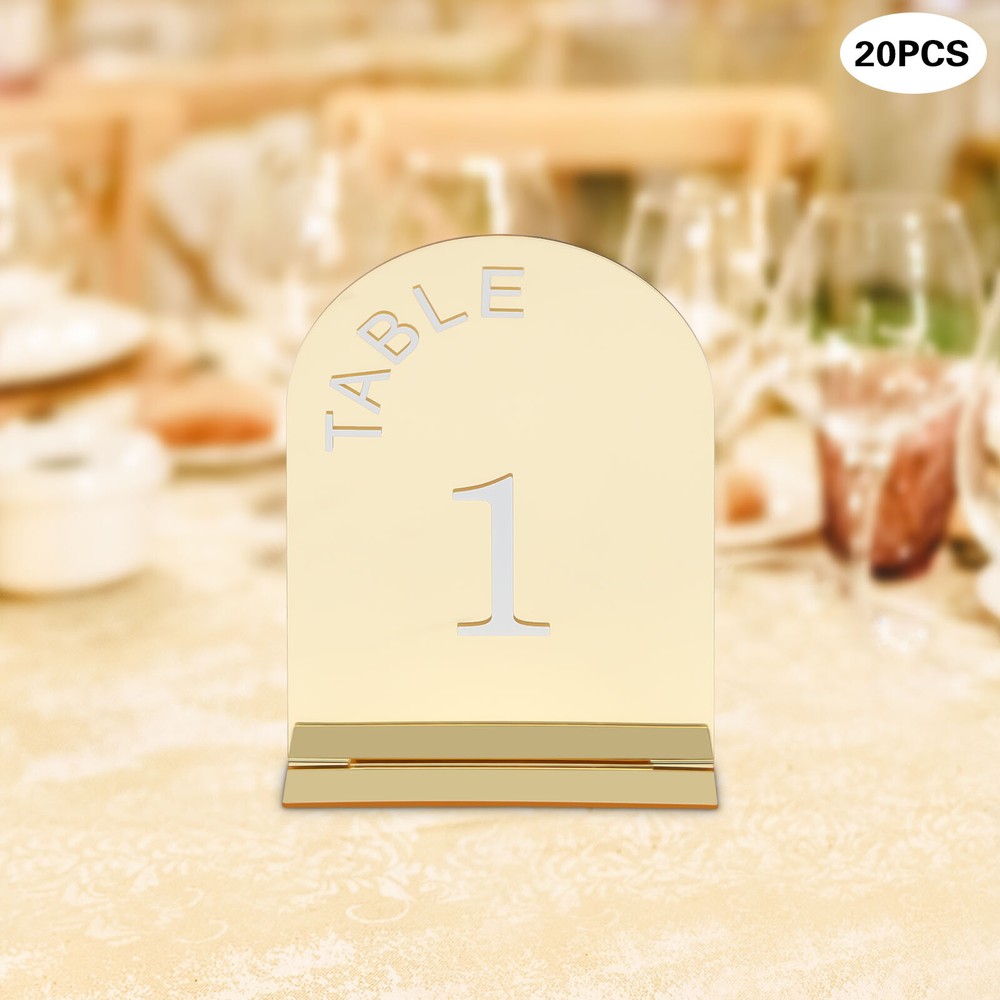20PCS Gold Table Numbers Acrylic Party Table Numbers Wedding Table Numbers Sign