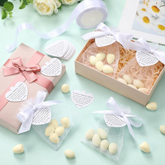 202 Pcs 100 Sets Wedding Italian Almond Favors for Guests Include Five Wishes Tr