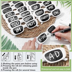 Flutesan 12 Pcs Personalized 5.5 inches x 1.6 x 5.3 inches, White