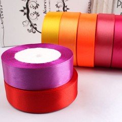 25mm Width Premium Satin Ribbon For Gift Wrapping Multicoloured 22 Metres Rolls