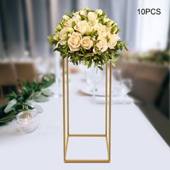 10x Golden Metal Flower Stand 23.6″ Tall Wedding Decor Frame Table Centerpiece