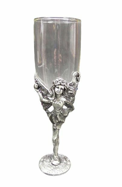 Fairy Champagne Flute Wedding Toasting Glass Wine Goblet B