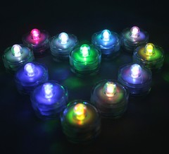 12 Multi Color Change Led SUBMERSIBLE Wedding Waterproof Floral Decor Tea Light