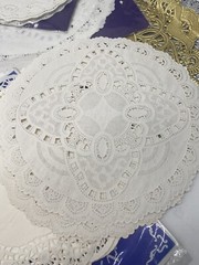 Huge Lot Lace Paper Doilies Lg Med Small Red white Oval Round Square Party Craft
