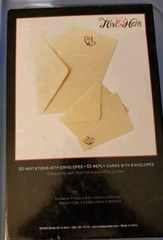 Studio His/Hers 50 Wedding Invitations & 50 Reply Cards-Both With Envelopes