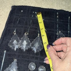 HUGE LOT ACRYLIC HANGING CRYSTALS ORNAMENTS WITH TEARDOP PRISMS & HOOKS