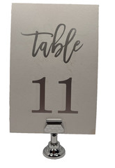 Gray Bunny 14 Pieces Metal Table Number/Place Card Holders 1.7 Inches Chrome