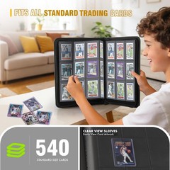 Tcgenith Trading Card Binder Card Binder 9 Pocket For Trading Cards Holds 540