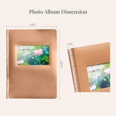 Old Town 2-Pack Bonded Leather Photo Albums, Photo Album 5×7 & 4×6 Slots, Car…